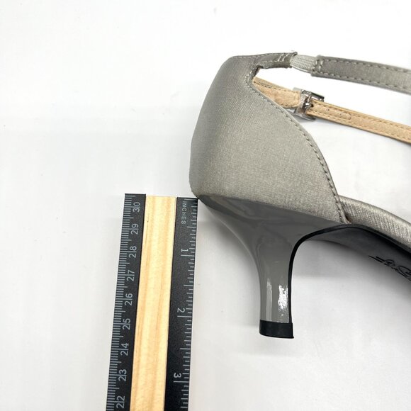 6W 6 WIDE WIDTH Lifestride Womens Flaunt Pewter Silver Dress Sandals Heels Shoes - Picture 9 of 14